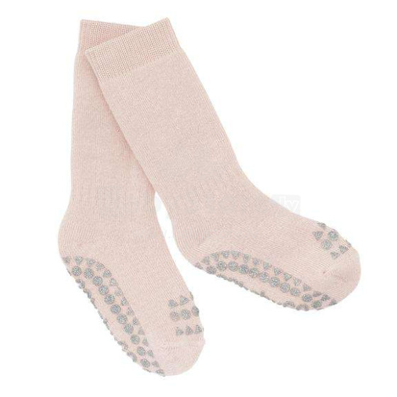Gobabygo Non-slip Socks Art.111318 Pink Glitter   Детские носочки с АБС (нескользящие)