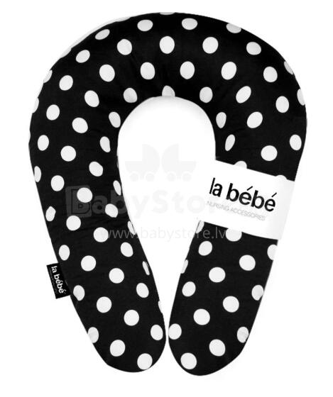 „La Bebe ™“ slaugos motinystės pagalvė, prigludusi 1111346, „Black Dots“ pasaga kūdikiui maitinti, miegoti, pasaga nėščioms moterims 20x70