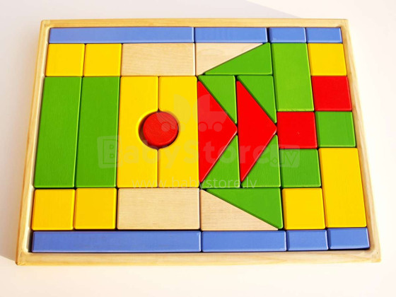 Eco Toys Art.40003 Развивающие разноцветные деревянные кубики
