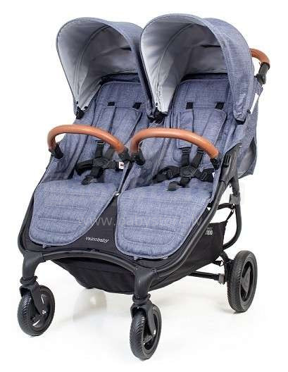 „Valco Baby Snap Duo Trend“ 9872 džinsinio vežimėlio dvyniams