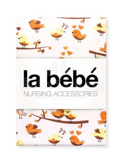La Bebe ™ Flanel Art.112087 Birds Baby natūralios medvilnės flanelinės sauskelnės 90x90 cm