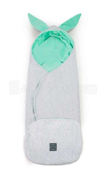 Flooforbaby Spring Footmuff Art.112230 Mint  Высококачественное детское двустороннее легкое одеяло-конверт с капюшоном 95x85cm