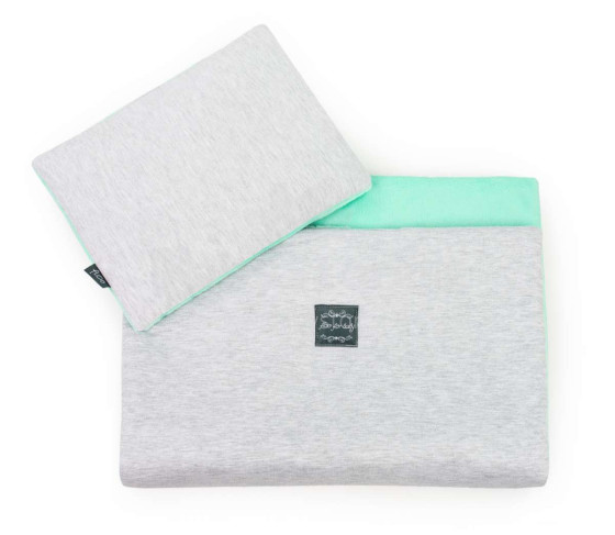 Flooforbaby Set for Stroller Art.112255 Mint Комплект белья  - мягкое двухсторонее одеяло-пледик из микрофибры + подушка