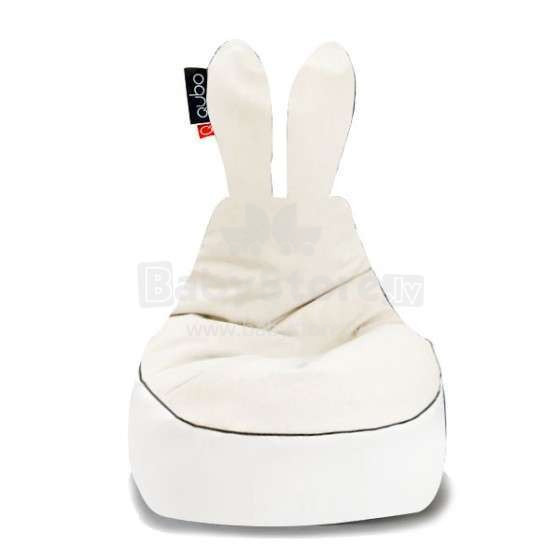 „Qubo Mommy Rabbit Pearl White“ gaminys. 12608 maišelis, pūstukai, minkšti sėdmaišiai su pupelėmis, sėdmaišiai