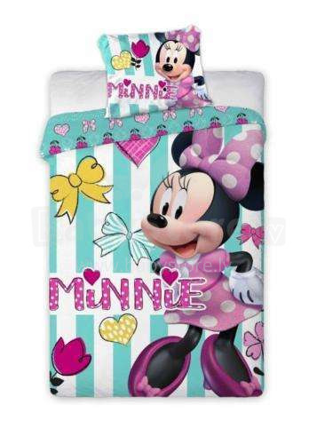 Faro Tekstylia Disney Bedding Minnie Art.084 Kokvilnas gultas veļas komplekts 100x135+40x60 cm