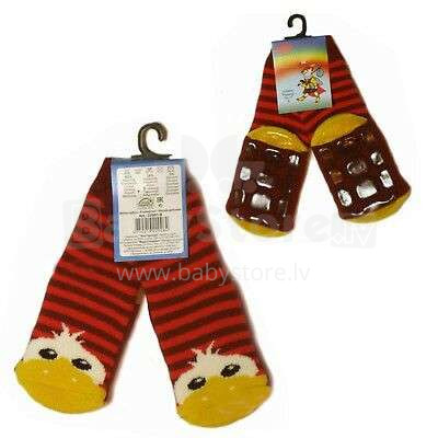 Weri Spezials Art.2010 „Duck“ vaikiškos kojinės su ABS kamščiais (neslidžios) raudonos