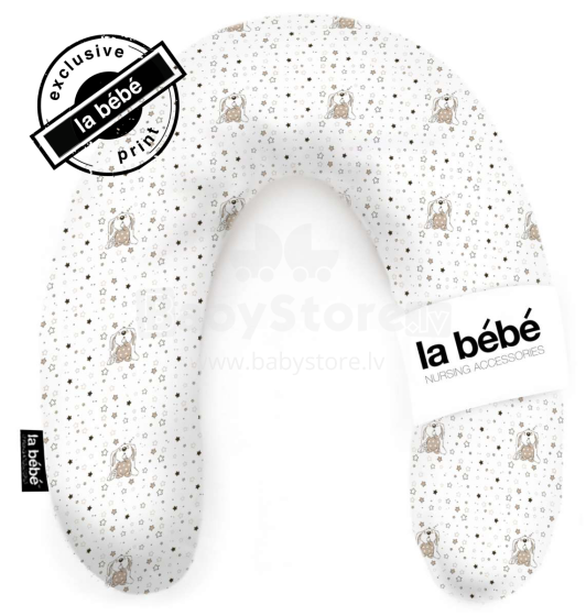 La Bebe™ Rich Maternity Pillow Memory Foam Art.113005 Bunnies Nursing pillow with memory foam filling, 30x104 cm