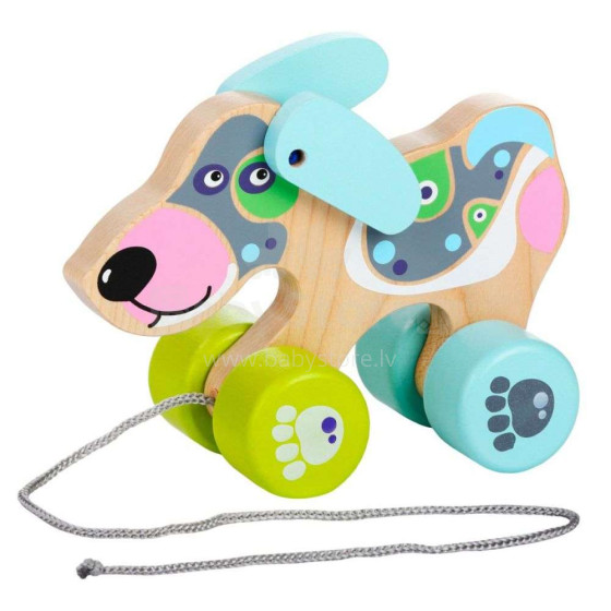 „Cubika Happy Puppy Art.LK-1“ medinis stumiamasis žaislas