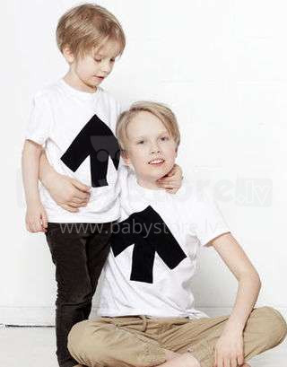 Reet Aus Up-shirt Kids Art.113288 White/Black  Детская футболка