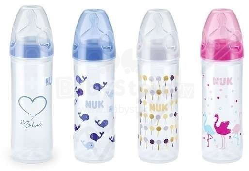 Nuk First Choice Art.SD13 Пластмассовая бутылочка c соской из силикона (6-18 mēn) для молока 250 мл