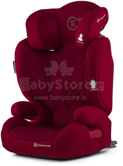 KinderKraft Xpand Isofix Red Art .KKFXPANRED0000 Vaikiška automobilinė kėdutė 15-36kg