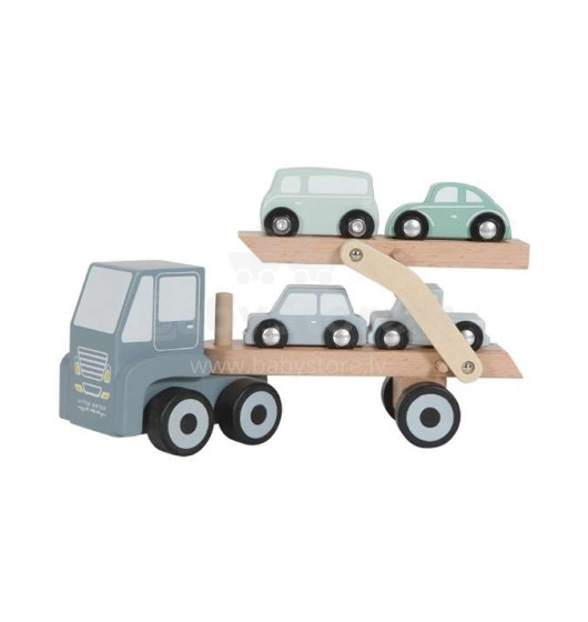 Little Dutch Truck Art.4453  Деревянный трейлер с машинками