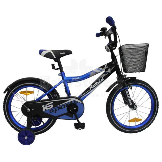 Baby Mix Art.UR-999G-16 Blue Bērnu divritenis (velosipēds) ar palīgriteņiem