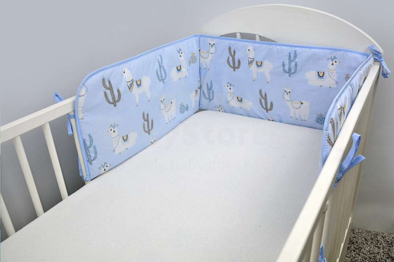 Ankras LAMA Blue Art.114115 Бортик-охранка для детской кроватки 180 cm