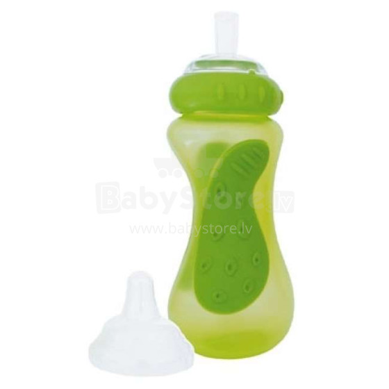 Nuby Art. 1208 Green Бутылка с мягкой соломкой 300 ml