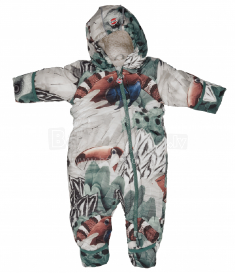 Lodger slidinėtojas Polyester Botanimal Parrot Art.SK 595_12-18 Vaikiškas kombinezonas su gobtuvu 12-18 mėn.