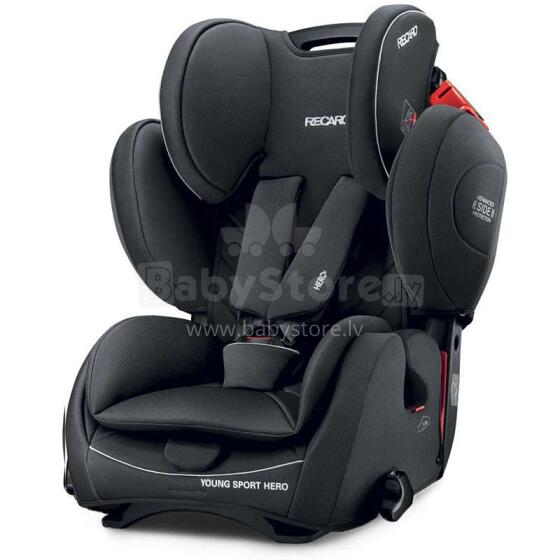Recaro Young Sport Hero Art.6203.21534.66 Performance Juoda automobilinė kėdutė 9-36 kg