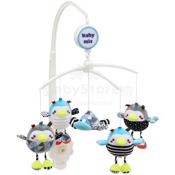 Baby Mix Musical Mobile Art.TK/479M Muzikālais karuselis ar plīša mantiņām