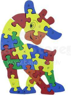 BebeBee Giraffe Art.500271  Развивающая деревянная игрушка пазл