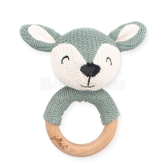 Jollein Teething Ring Dear Ash Green Art.054-014-65323  Ecological soft toy for kids