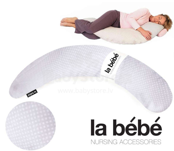 La Bebe™ Moon Maternity Pillow Art.85595 Liels spilvens grūtniecēm ar sintepona pildījums (īpaši mīksts un kluss), 185 cm