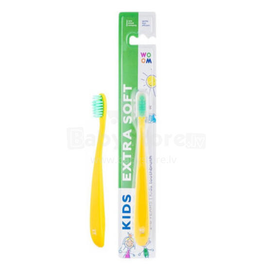 Woom Kids Extra Soft Art. Ypač minkštas vaikiškas dantų šepetėlis (2–6 metų vaikams)