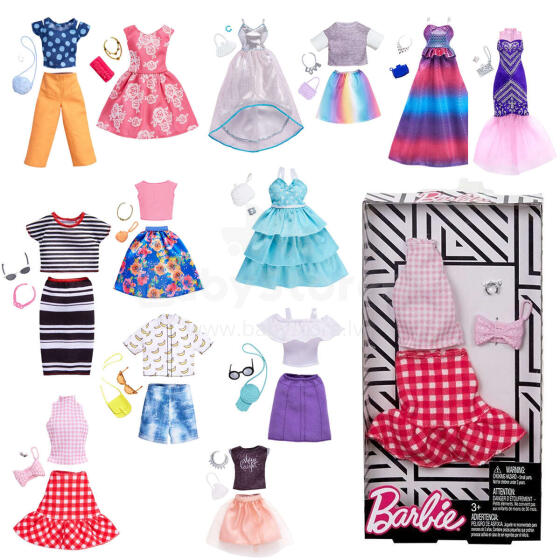 „Mattel Barbie Fashions“ gaminys. FYW85 drabužių rinkinys, 1 vnt