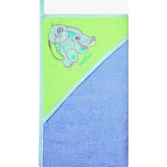 Womar rankšluostis Art.3-Z-OK-116 Mėlynas Vaikiškas kilpinis rankšluostis su gobtuvu 100 x 100 cm