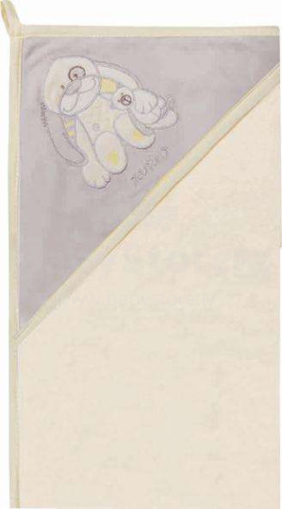 „Womar“ rankšluosčiai Art.3-Z-OK-114 Smėlio spalvos Vaikiškas kilpinis rankšluostis su gobtuvu 100 x 100 cm