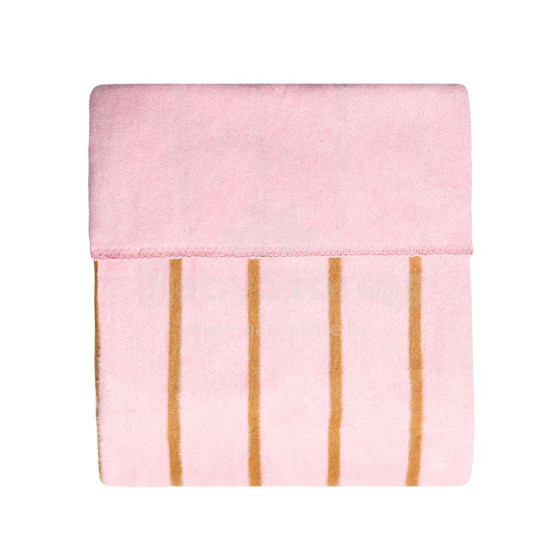 „Womar“ antklodė Art.3-Z-KB-054 Rožinė minkštos medvilnės antklodė (languota) 100x150cm