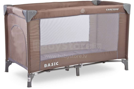 Caretero Basic Art.3947 Brown Bērnu manēža ceļojumu gulta