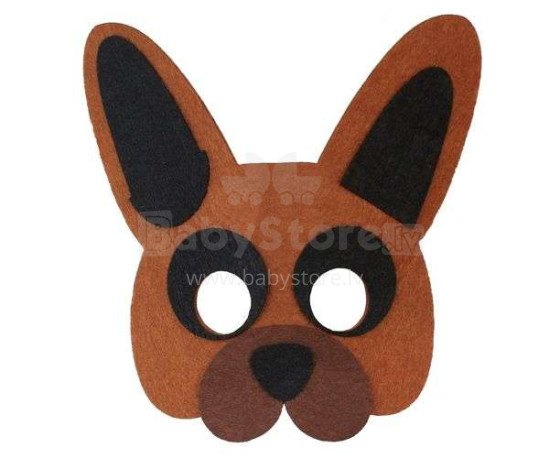 „BebeBee Dog Art.500412“ rudos spalvos karnavalinė kaukė