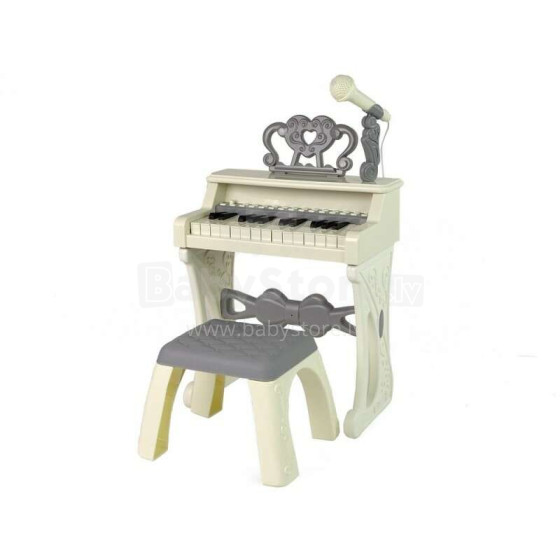 Electric Pianino Organ Blue with Chair 25 Keys Art.10977 Elektriskās klavieres ar mikrofonu, skaņu un krēslu