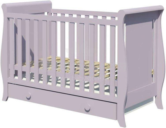 „Baby Crib Club MZ“ 1117589 medinė vaikiška lovelė su dėžute 120x60cm