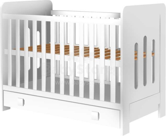 Kūdikių lovelių klubas ZA Art.117596 Medinė vaikų lova su dėžute 140x70cm