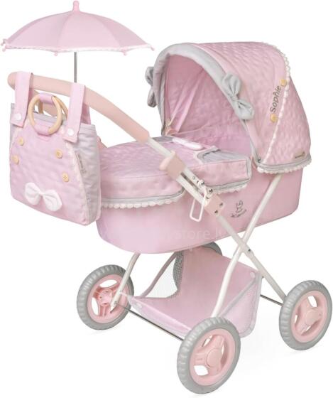 DeCuevas Toys Sophie Art.85075 Lėlės su vežimėliu ir skėčiu