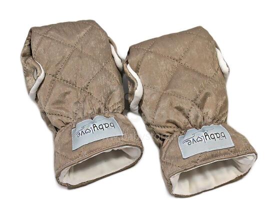 „Babylove Footmuff Velvet“ gaminys. 118246 Smėlio spalvos „Silta roku mufta“