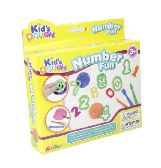 Kid's Dough Number Art.11450  Пластилин с отпечатками и аксессуарами