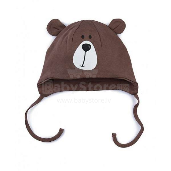 Cango Art.KBSS-130 Bear Baby kepurė 100% medvilnė