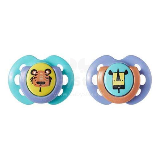 „Tommee Tippee“ art. 433470 Fun Style ortodontinis silikoninis čiulptukas 0-6 mėn. (2 vnt.)