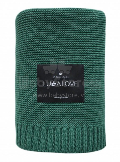 Lullalove Bamboo Blanket Art.118754 Bottle Green  Mīkstā kokvilnas sedziņa (plediņš) 100x80cm
