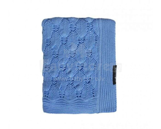 „Lullalove Boho“ antklodė, art. 18786 „Saphire“ minkšta medvilninė antklodė (pledas) 100x80cm