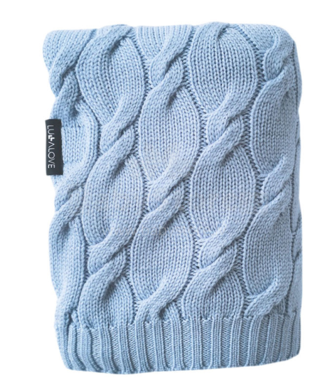 Lullalove Merino Blanket Art.118789 Blue   Детское одеяло из 100% мерино шерсти  100x80cм
