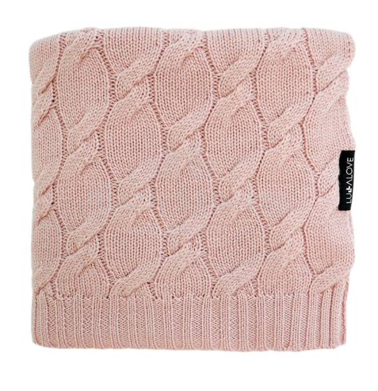 Lullalove Merino Blanket Art.118790 Powder Pink Детское одеяло из 100% мерино шерсти 100x80cм