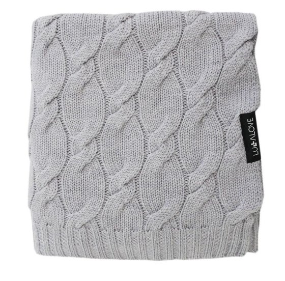 Lullalove Merino Blanket Art.118792 Grey    Детское одеяло из 100% мерино шерсти 100x80cм