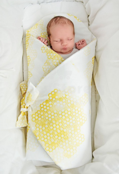 „Lullalove Baby Wrap“ 1118929 „Boho Honey“ kūdikių pakuotė 75x75 cm