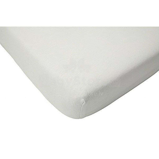 Lullalove Cotton Sheet Art.118964 White palags ar gumiju 120x60cm
