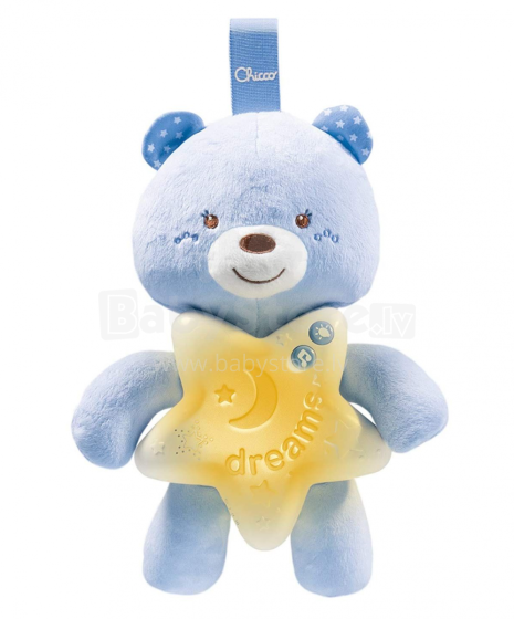 Chicco Goodnight Bear  Art.09156.20 Blue  Игрушка-подвеска ночник Медвежонок