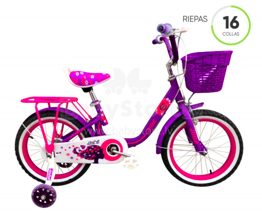Gust & Juhi Juhi 119904 str. Vaikiškas dviratis (dviratis) su atsarginiais ratais