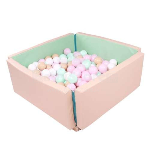 MeowBaby® Outdoor  Ball Pit Art.120012 Light Pink Spēļu centrs sausais baseins / paklājs ar bumbiņām(200gab.)